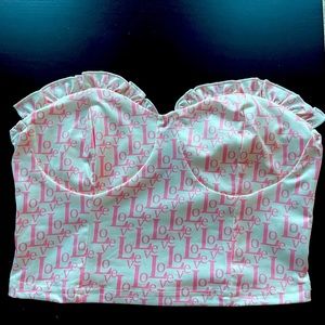 Pink and White XS Top